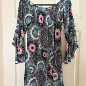 Boho Dress My Beach Boutique Bell Sleeves Size Medium